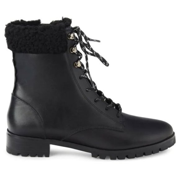 Kate Spade New York Rafferty Faux Fur Trim Combat Boots - Picture 5 of 6